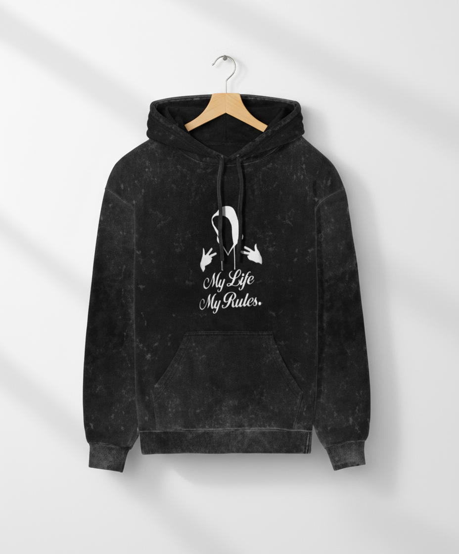 my life my rules  Washed Hoodie